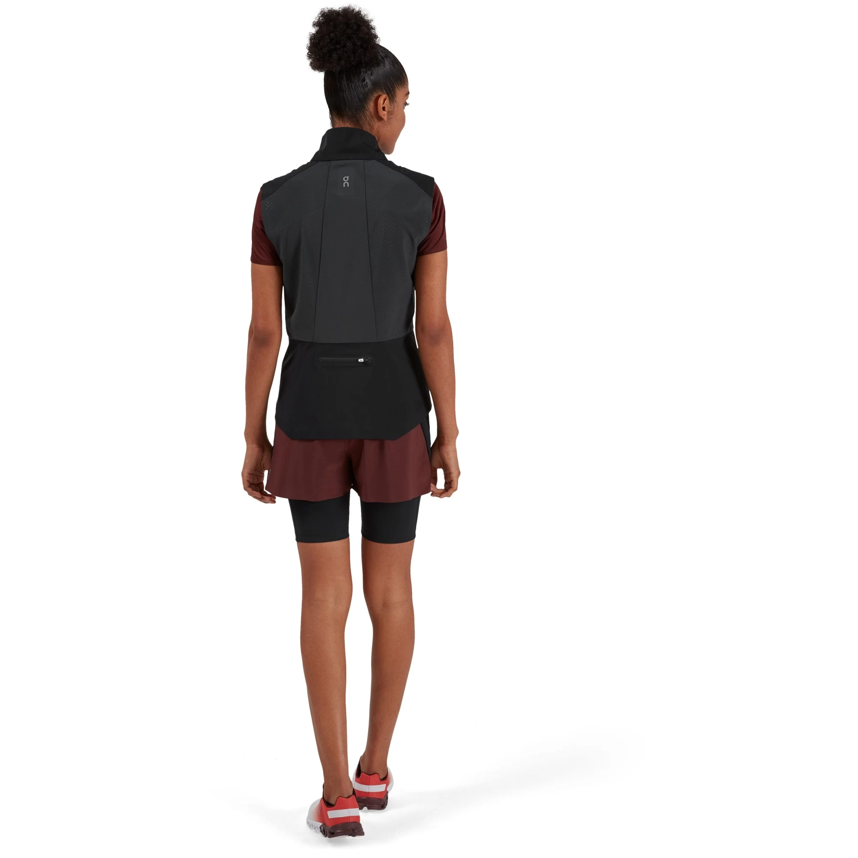 On Running On Active Shorts Dames - Mulberry & Black 3 On Running On Active Shorts Dames - Mulberry & Black - Afbeelding 3