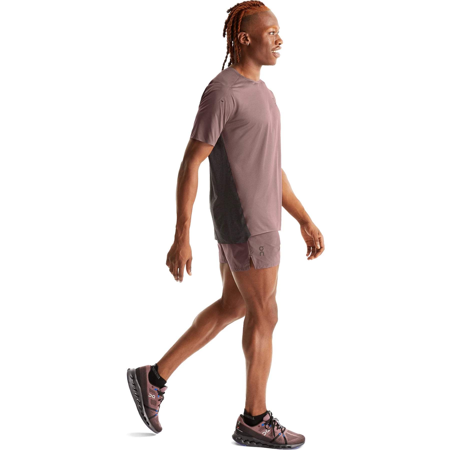 On Running On Performance-T Hardloopshirt - Grape & Zwart 2 On Running On Performance-T Hardloopshirt - Grape & Zwart - Afbeelding 2