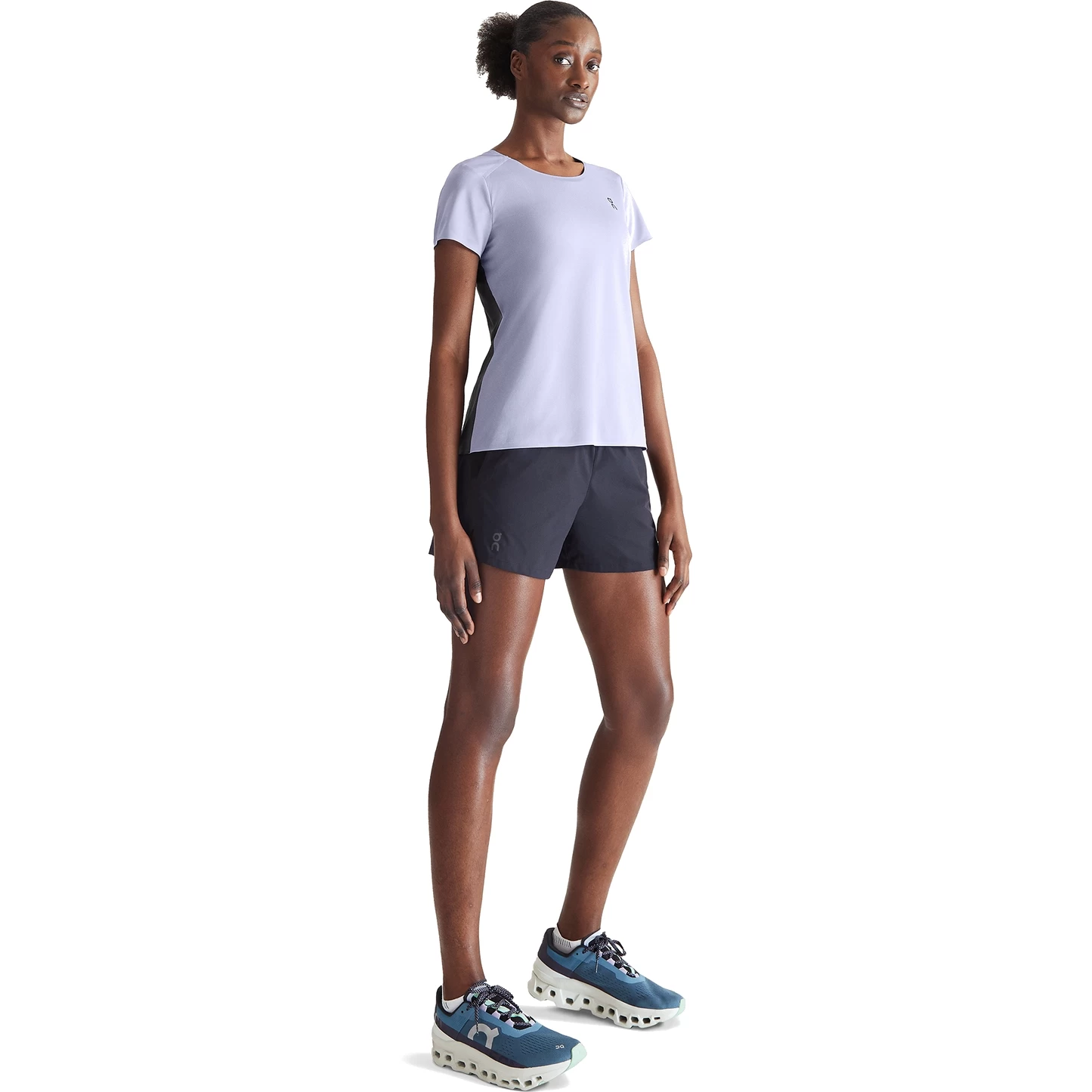 On Running On Performance-T Dames Hardloopshirt - Lavender & Black 2 On Running On Performance-T Dames Hardloopshirt - Lavender & Black - Afbeelding 2