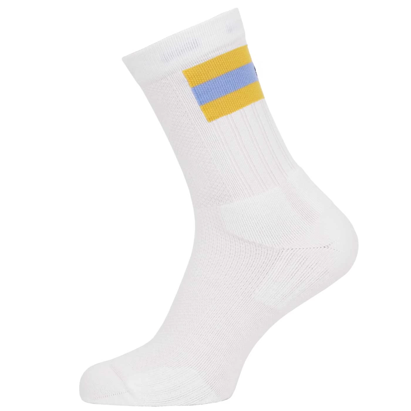 On Running On Tennis Sock - White & Mustard 1 On Running On Tennis Sock - White & Mustard