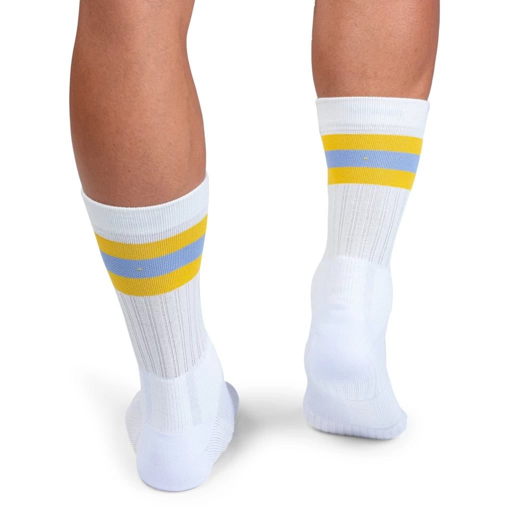 On Running On Tennis Sock - White & Mustard 4 On Running On Tennis Sock - White & Mustard - Afbeelding 4