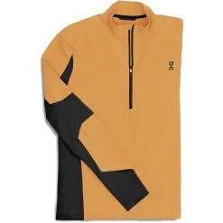 On Running On Trail Breaker Long Sleeve Running Shirt - Mango & Black -ON RUNNING Winkel on trail breaker long sleeve running shirt mango black 1 1278757