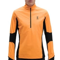 On Running On Trail Breaker Long Sleeve Running Shirt - Mango & Black -ON RUNNING Winkel on trail breaker long sleeve running shirt mango black 9 1278765