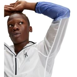 On Running On Zero Jacket Hardloopjack - Undyed-White & Cobalt -ON RUNNING Winkel on zero jacket undyed white cobalt 7 1443275